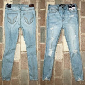 NWT! HOLLISTER High-Rise Crop Super Skinny Jeans ~ Size 1 Regular